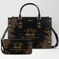 Personalized Bible Verse Leather Handbag