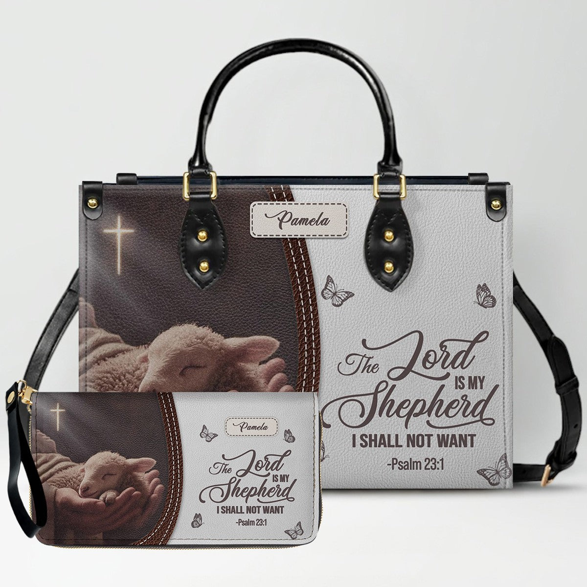 Personalized Christian Leather Handbag