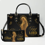 Personalized Christian Leather Handbag & Wallet Set