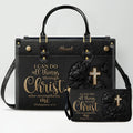 Personalized Christian Leather Handbag Set
