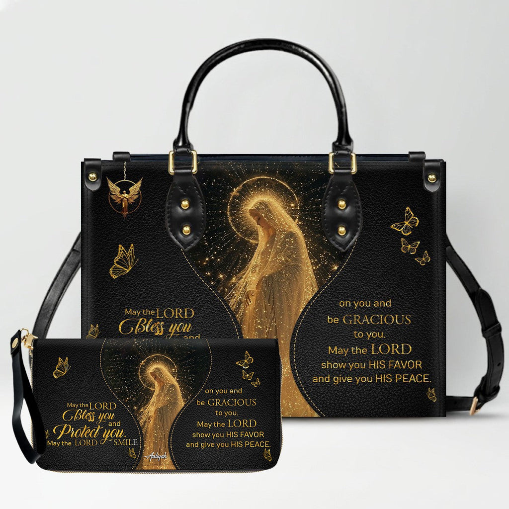 Personalized Christian Leather Handbag & Wallet Set
