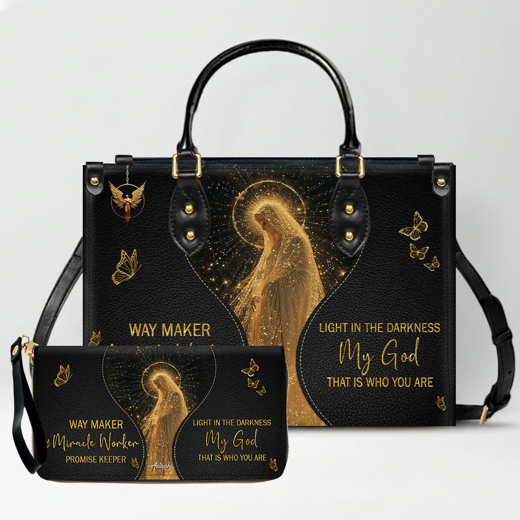 Personalized Christian Leather Handbag & Wallet Set