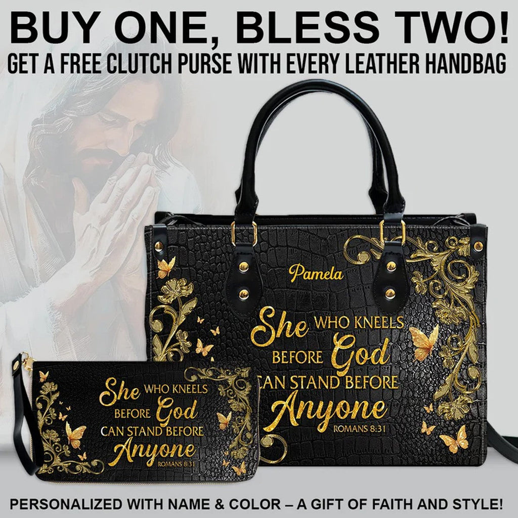 Custom Christian Leather Handbag & Wallet Set