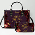 Personalized Bible Verse Leather Handbag Set