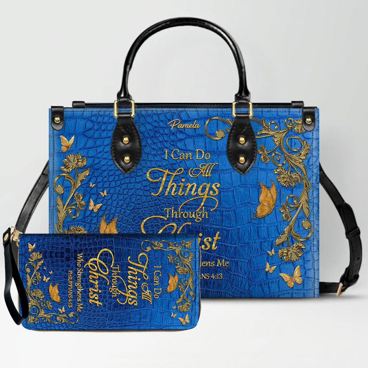 Personalized Christian Handbag & Wallet Set