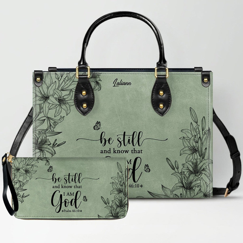 Custom Christian Leather Handbag & Wallet Set