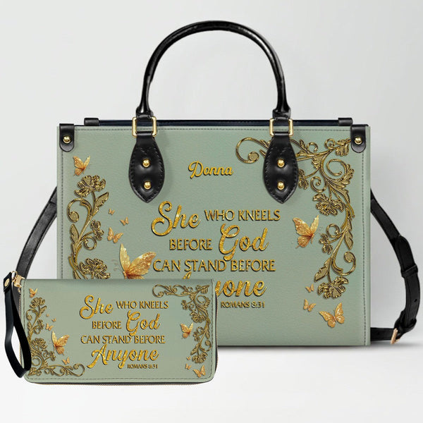 Personalized Christian Leather Handbag & Wallet