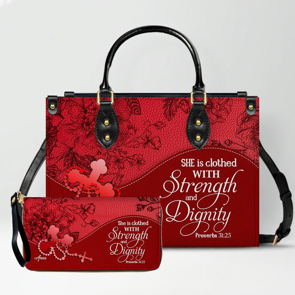 Personalized Christian Handbag & Clutch Set