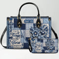 Personalized Bible Verse Leather Handbag