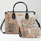 Personalized Beige Cross Handbag & Wallet Set