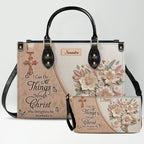 Personalized Beige Cross Handbag & Wallet Set