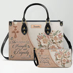 Personalized Beige Cross Handbag & Wallet Set