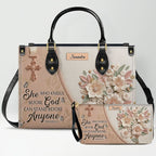 Personalized Beige Cross Handbag & Wallet Set