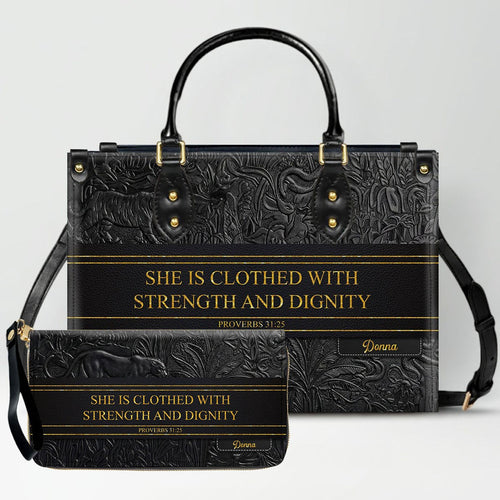 Custom Christian Leather Handbag & Wallet Set