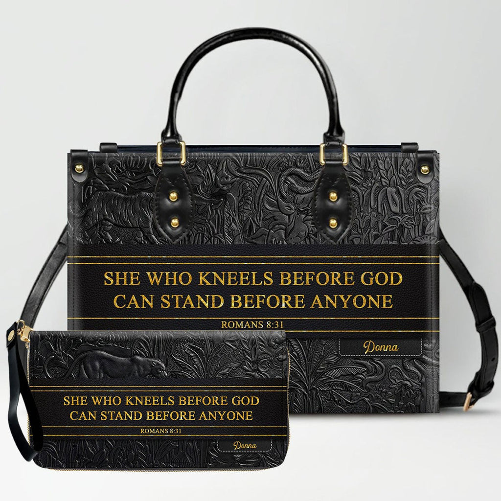 Custom Christian Leather Handbag & Wallet Set
