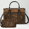 Custom Scripture Leather Tote & Wallet Set