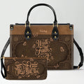 Custom Scripture Leather Tote & Wallet Set