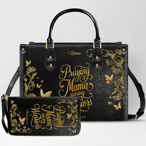 Personalized Christian Leather Handbag Set