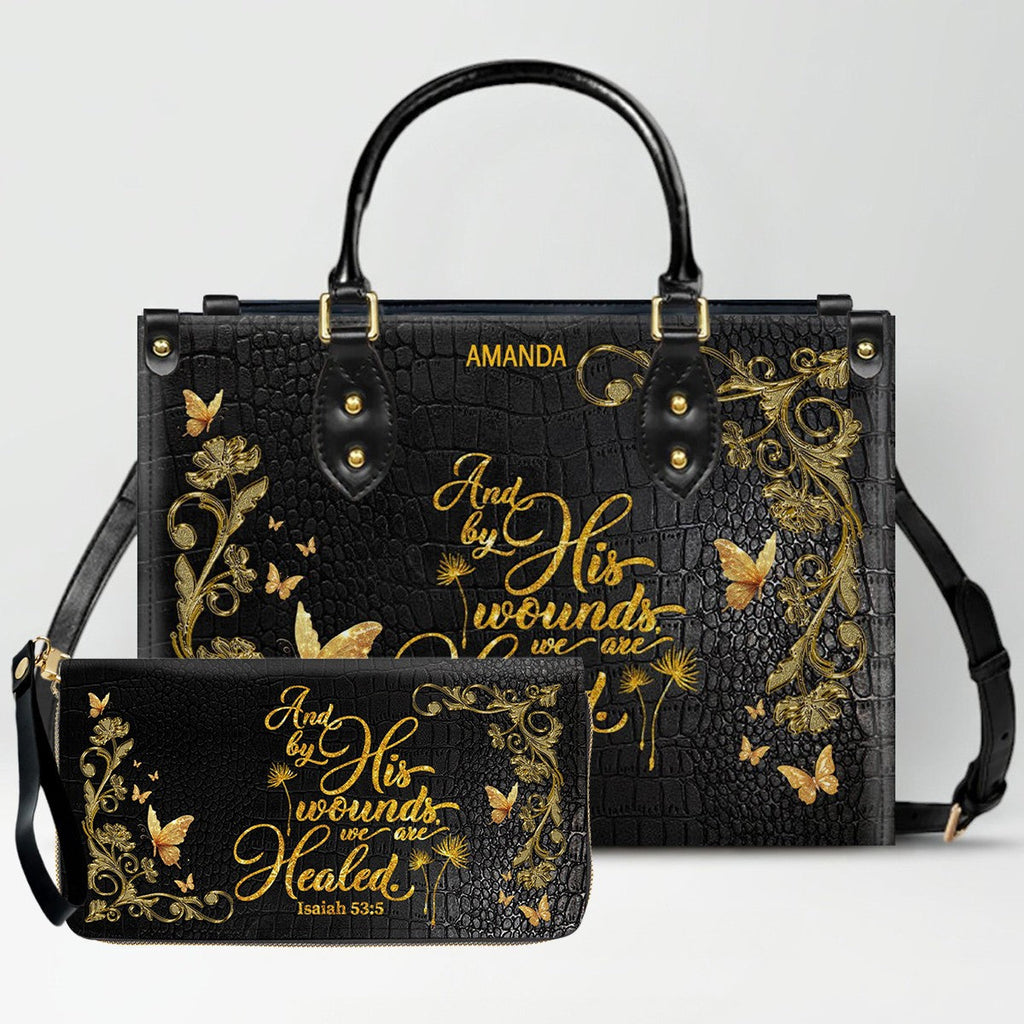 Custom Christian Leather Handbag & Wallet Set