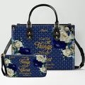 Personalized Christian Floral Leather Handbag Set