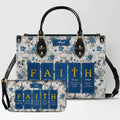 Custom Bible Verse Leather Handbag & Wallet Set