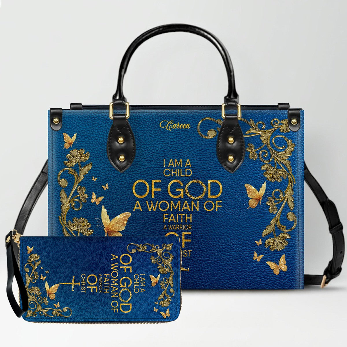 Personalized Bible Verse Leather Handbag
