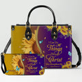Personalized Christian Sunflower Handbag Set