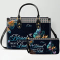 Jeremiah 17:7 Personalized Leather Tote Bag
