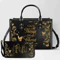 "I Can Do All Things" Leather Tote & Wallet Set