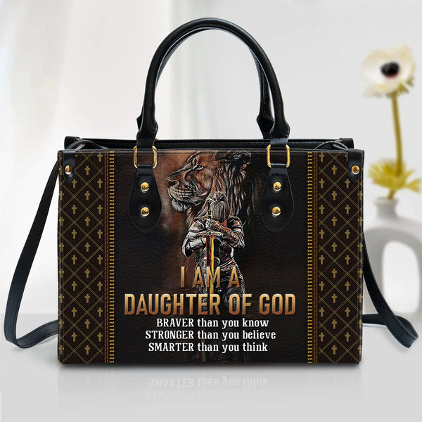 Daughter of God Personalized Leather Tote Bag