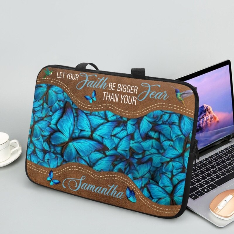 Personalized Faith Over Fear Laptop Bag