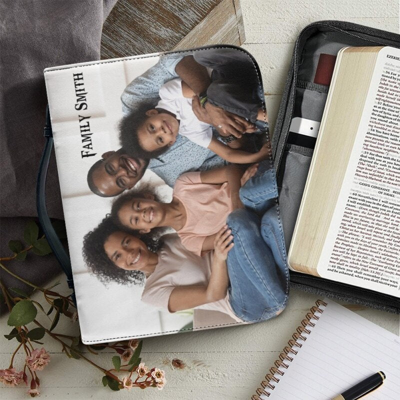 Personalized Family Photo Bible Cover Case