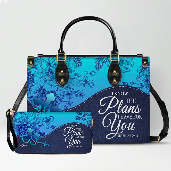 Personalized Christian Leather Handbag & Clutch