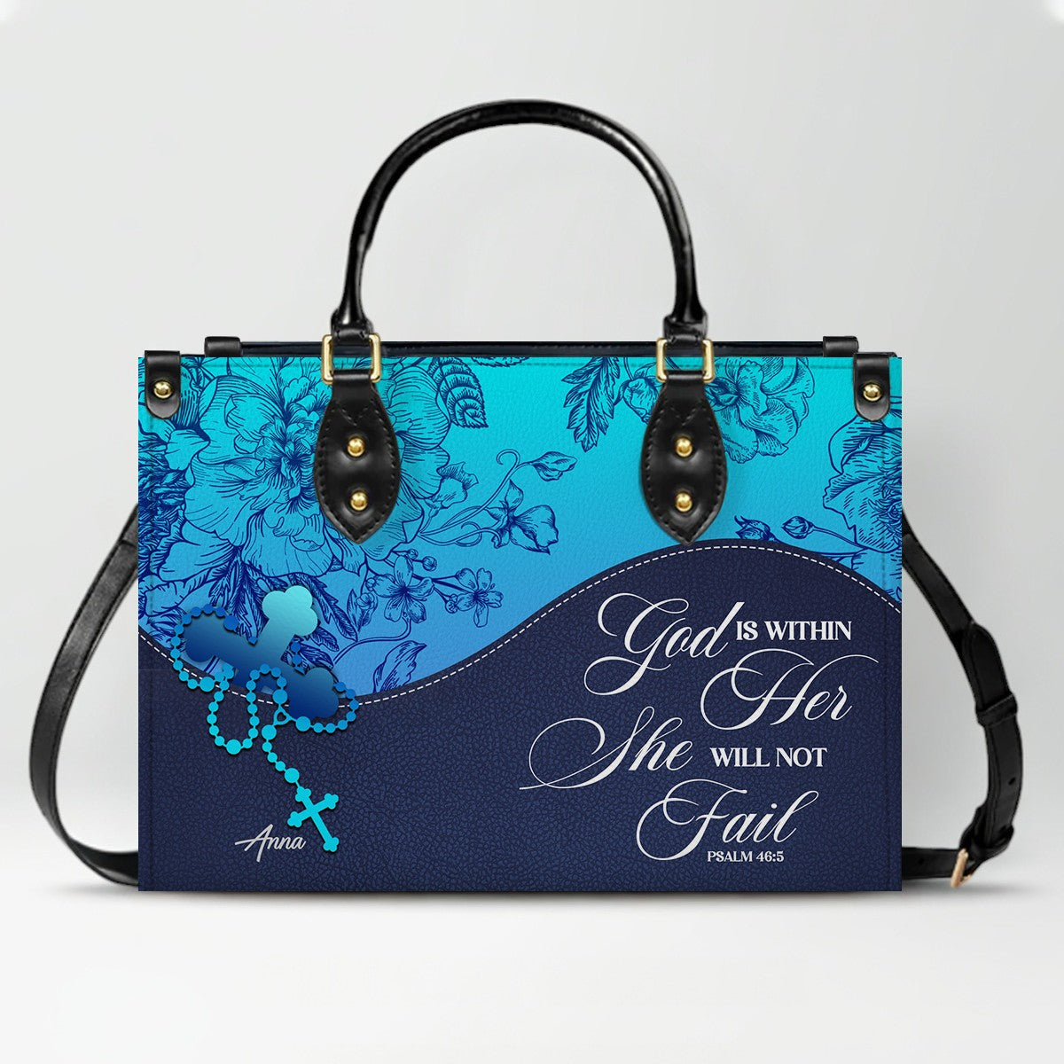 Sapphire Blue Personalized Christian Handbag