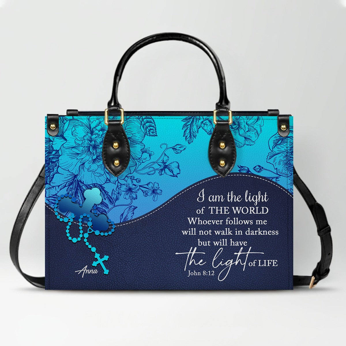 Sapphire Blue Personalized Christian Handbag
