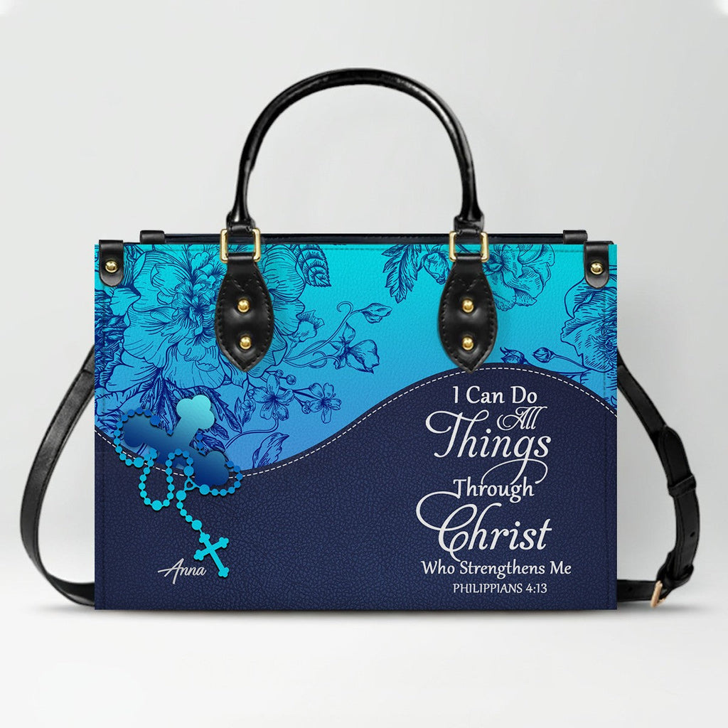 Sapphire Blue Personalized Christian Handbag