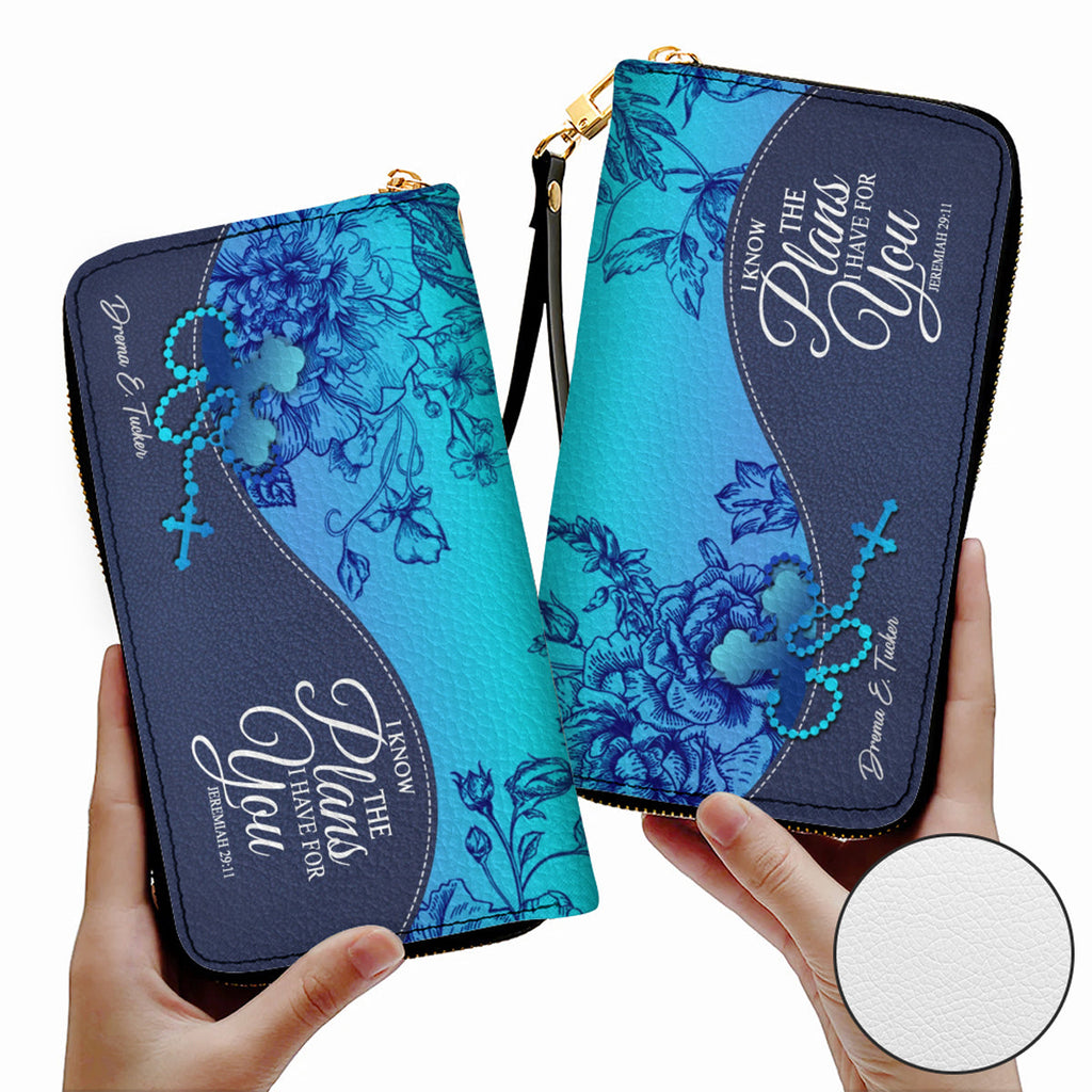 Personalized Christian Long Leather Wallet