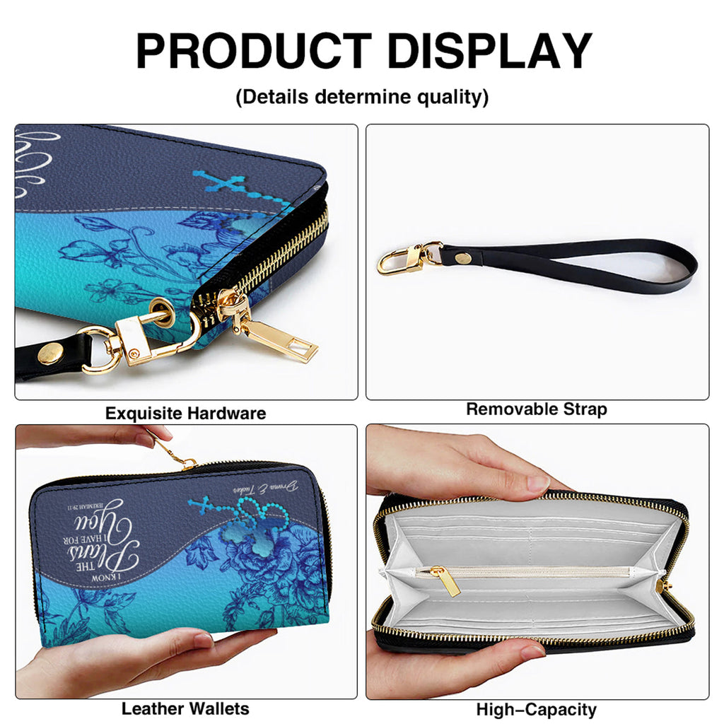 Personalized Christian Long Leather Wallet