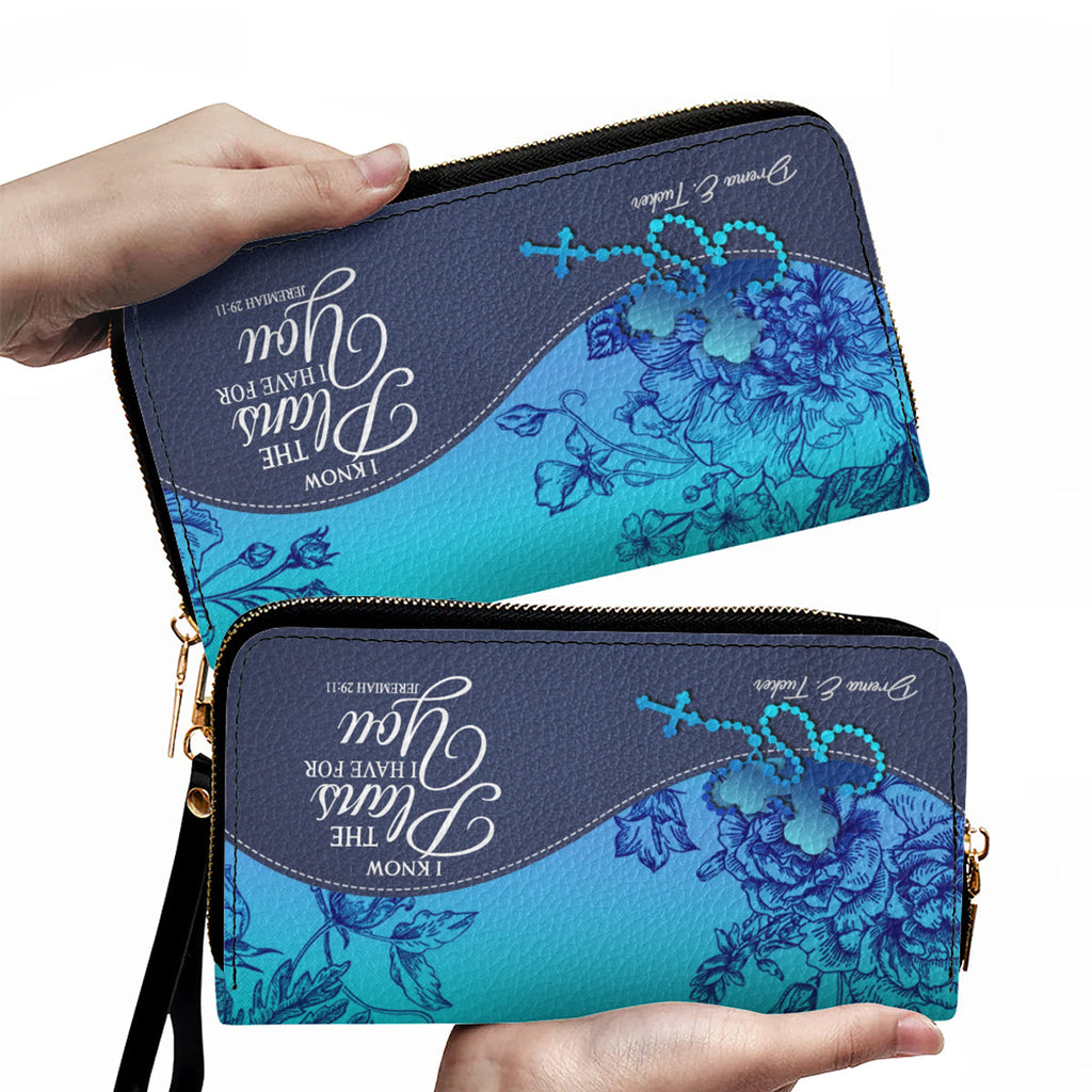 Personalized Christian Long Leather Wallet