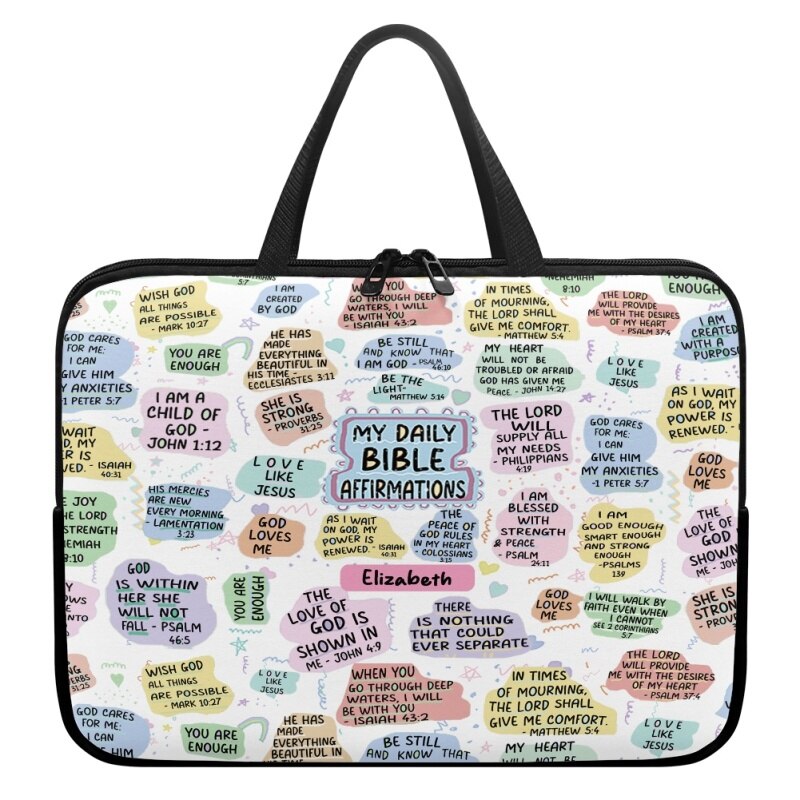 Daily Bible Affirmations Personalized Laptop Bag
