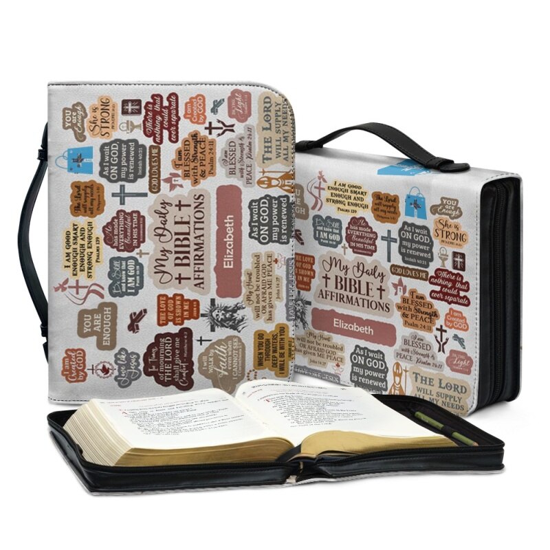 Personalized Faith Affirmations Bible Cover