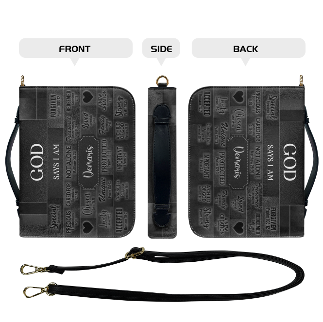 Personalized "God Says I Am" Bible Cover Case