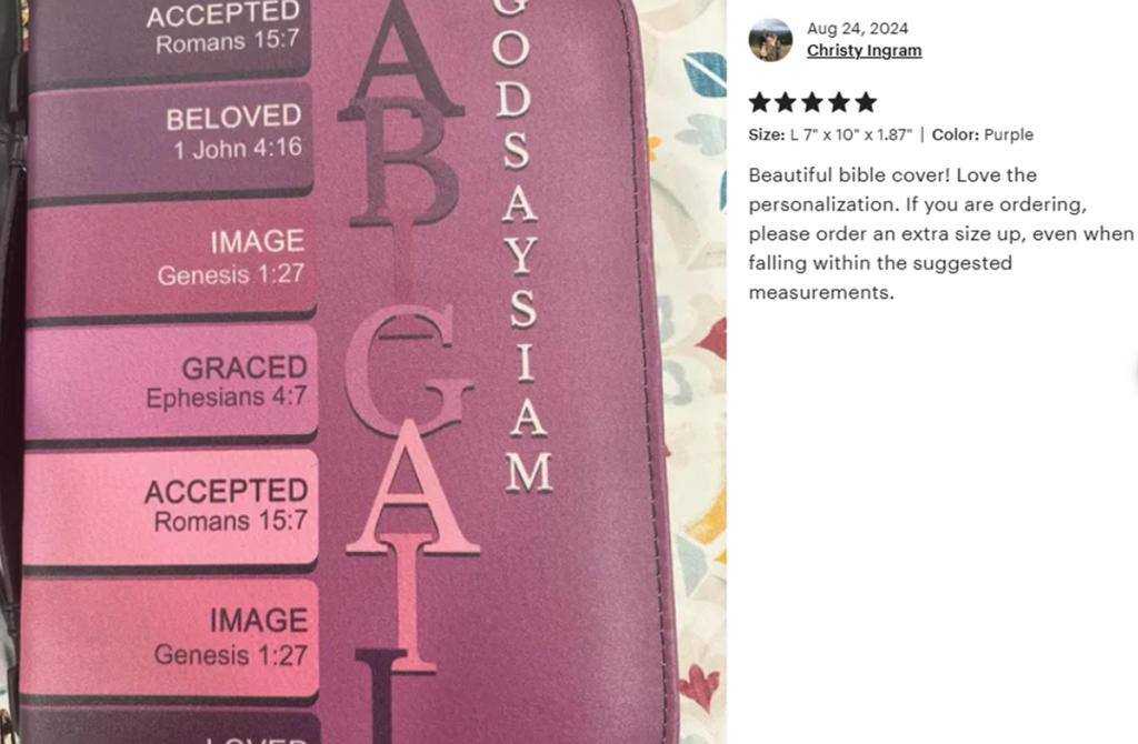 Personalized Name Meaning Bible Cover