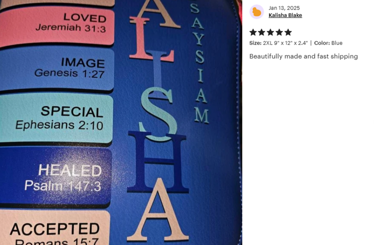 Personalized Name Meaning Bible Cover