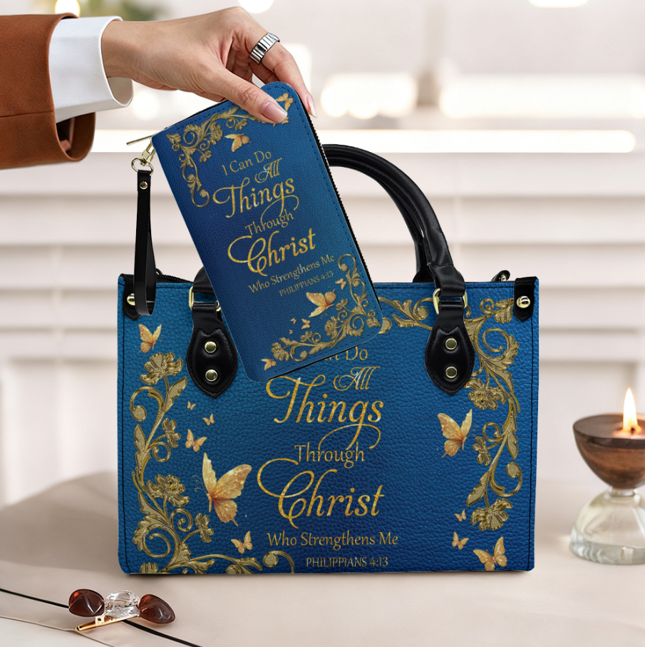 Personalized Christian Bible Verse Handbag