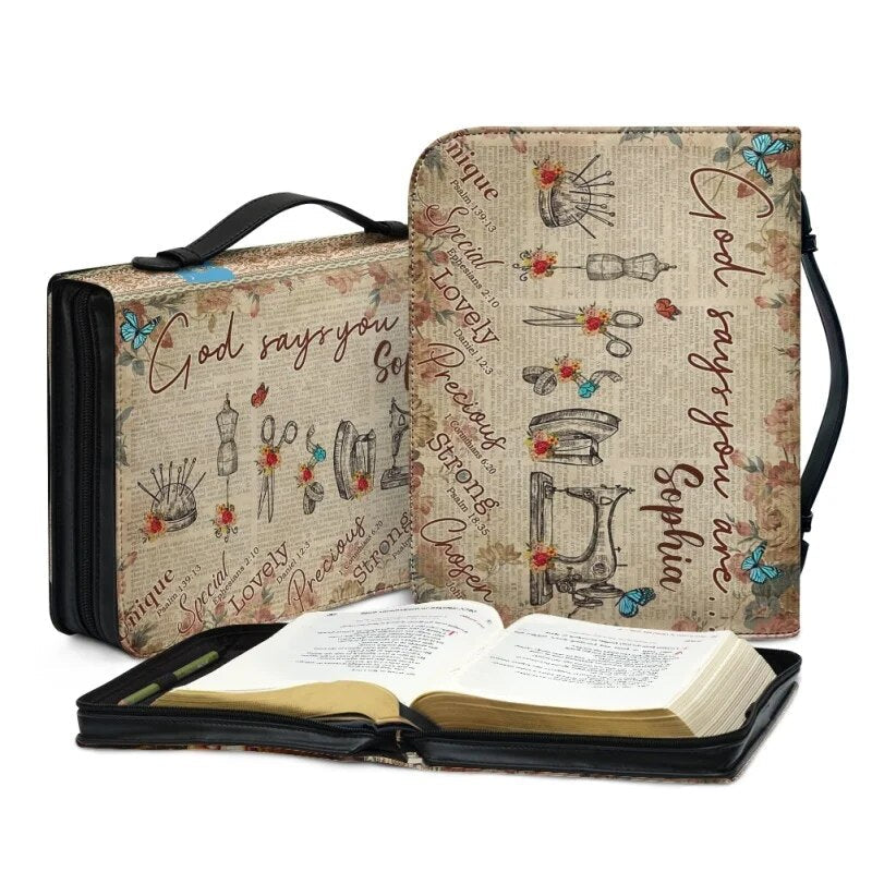 Personalized Psalm 46:5 Sewing Bible Cover