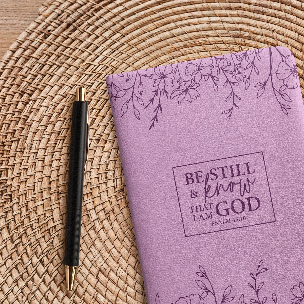 Still Psalm 46:10 Leather Prayer Journal