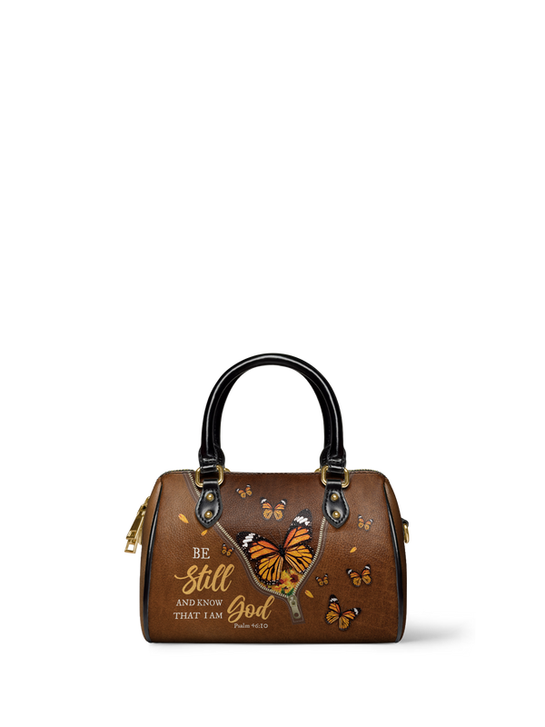 Serene Psalm 46:10 Mini Satchel Handbag