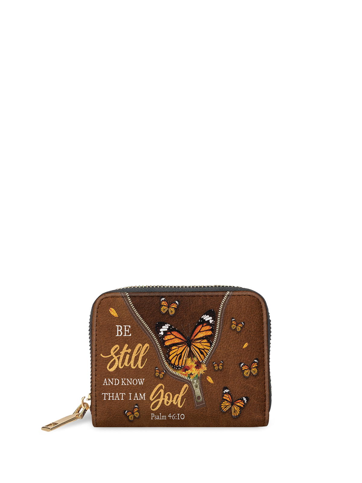 Serene Psalm 46:10 Christian Mini Wallet