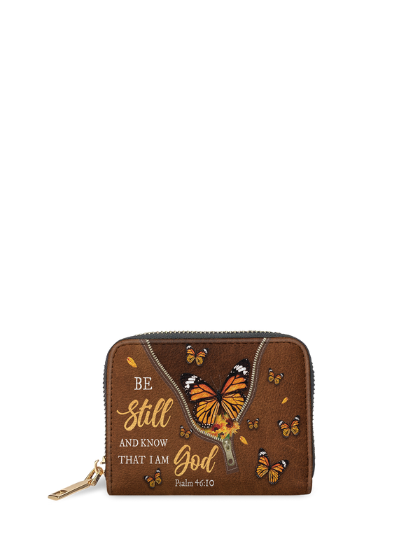 Serene Psalm 46:10 Christian Mini Wallet
